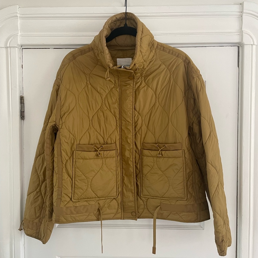 Avec Les Filles Quilted Jacket in Gold